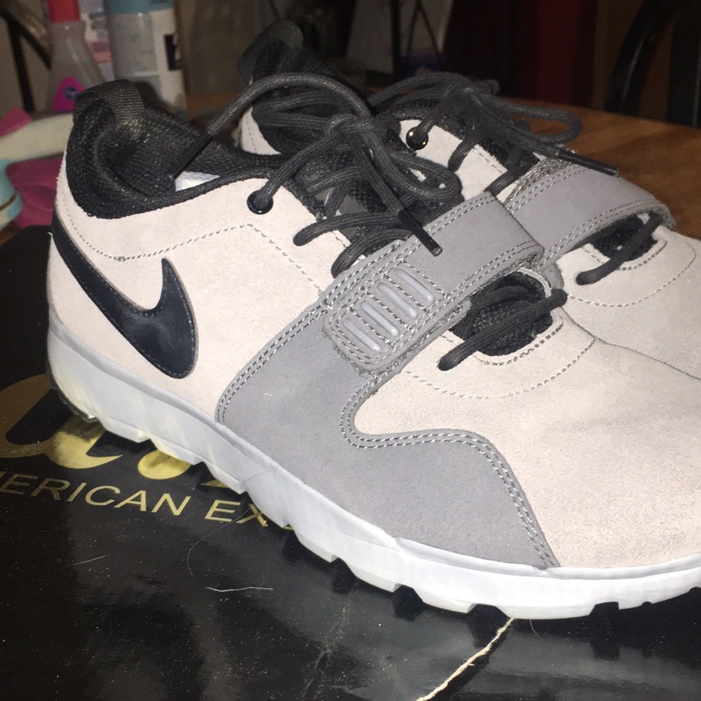 Gray suede Nike’s